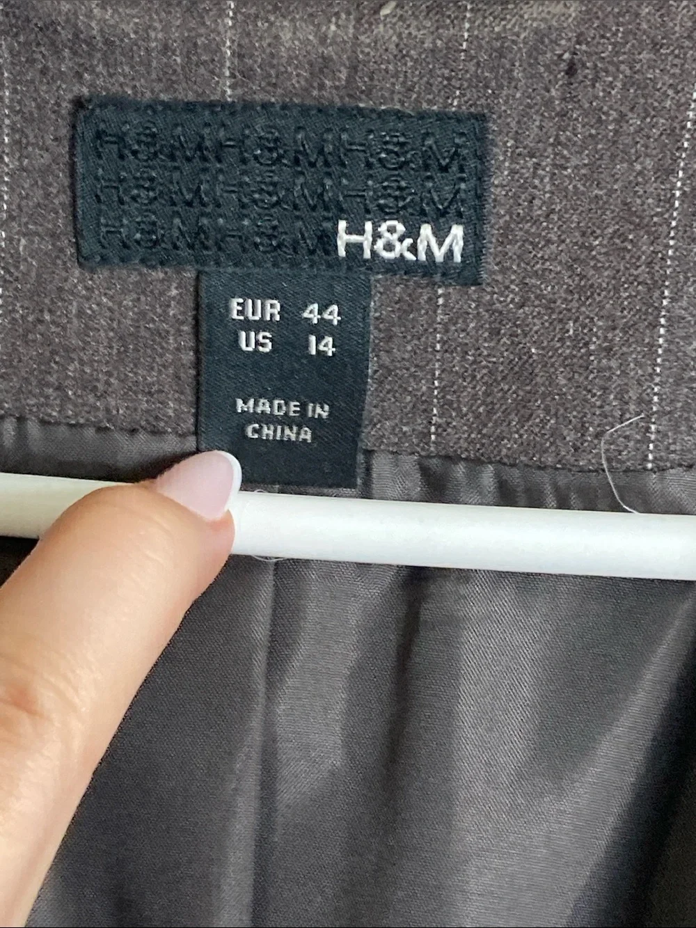 H&M Brown Pinstripe Women's Blazer & Pants Suit